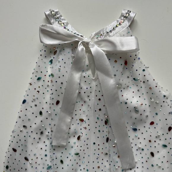 Lola + the Boys Girls Rainbow Crystal Gem Dress - Size 4 - Picture 7 of 16